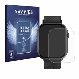Savvies 6 Stück Schutzfolie für Yuede Smartwatch 2" Displayschutz-Folie Ultra-Transparent