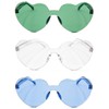 Set of 3 - Stylish Colorful Modern Chic Plastic Frameless