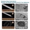 Einesin Set of 4 Toilet Brushes, Black, Toilet Brush, Stainless