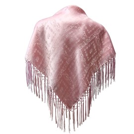 Silk cloth dirndl costume cloth pink 75 x 75 cm dirndl cloth silk fringe scarf for traditional costume silk scarf with fringes shoulder scarf silk clouth high quality, pink