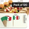 120 Pcs Italy Flag Cocktail Picks - 6.5cm (2.5in) Bamboo
