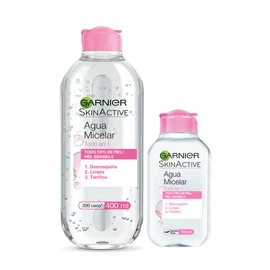 Kit Garnier Agua Micelar Desmaquillante Todo en 1 Skin Active: 400ml y 100ml