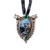 Protector - Wolf Cameo Oval Cabochon Style Pendant Necklace in