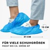 ARNOMED Shoe Covers Disposable Strong Blue CPE Overshoes, Rain Cover