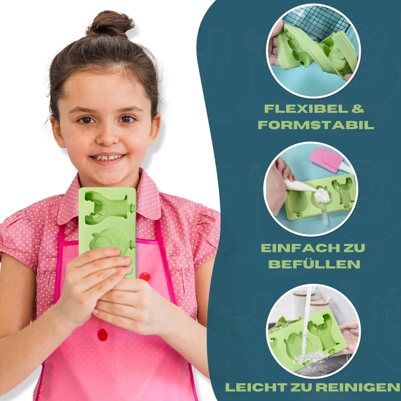 Ktchnhlprz Popsicle Mould Set of 2, Ice Lolly Mould, Ice