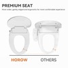 HOROW B0400 Elongated Bidet Toilet Seat, Non-Electric Bidet Toilet Attachment
