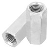 2pcs Zinc Plated Steel M16*50 Long Hex Nut Hexagonal Thread