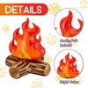 4 Pieces of 12 Inch Inflatable Campfire Props Camping Party