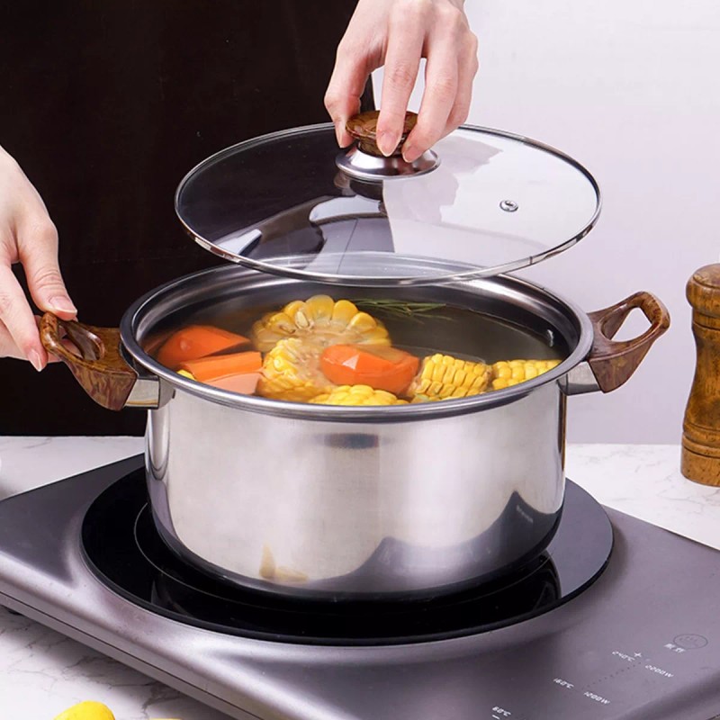 Generic 5 Pcs Juego De Ollas De Sopa De Acero