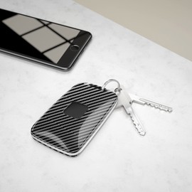 kwmobile Car Key Case Compatible with Renault 4-Button Smartkey Car Key (Keyless Go Only) - Hard Cover Protective Key Case Cover Carbon Black