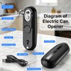 Electric Can Opener, Automatic Hands-Free Can Opener with Smooth Edge,