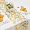 GroveEss 5M Glitter Gold Foil Table Runner,Thin Mesh Table Cloth