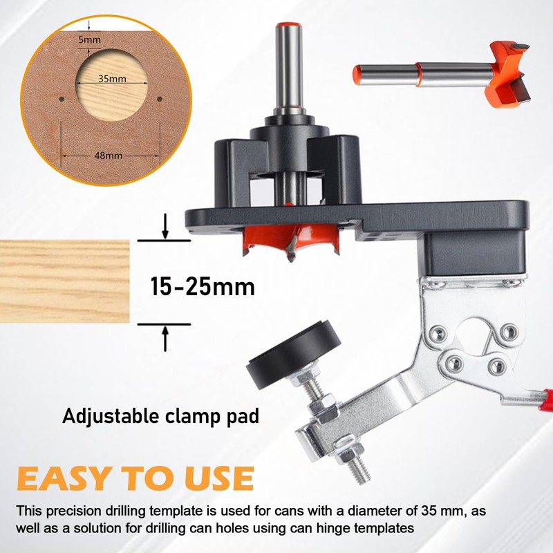 35 mm Hinge Drilling Template, Drilling Template, Concealed Hinge Gauge,