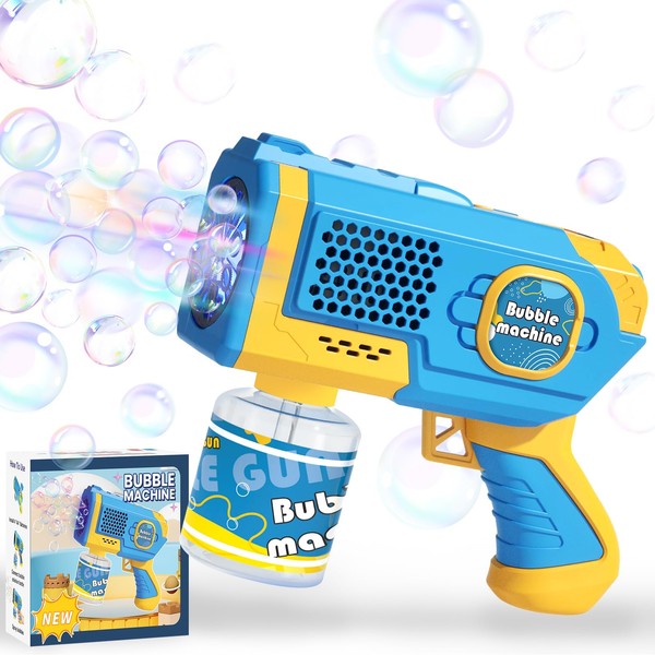 Bubble Machine for Garden, 69 Holes 500+ Bubbles Per Shot Bubble Machine for Kids Outdoor, Party Bag Bubbles for Kids, Bubble Gun for Kids, Automatic Bubble Blower Party Bag Fillers for Kids