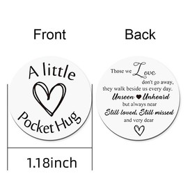 Sympathy Memorial Gifts for Loss of Mom Dad Grief Remembrance Bereavement Gift Pocket Hug Token for Women Men Those We Love Don't Go Away Keychain Double Sided Inspirational Gift