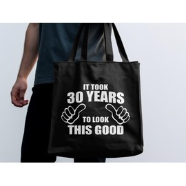 DCG PRINTWEAR 30 Today Canvas Tote Bag – Unisex 30th Birthday Gift for Men & Women Born in 1995 | Reusable Grocery, Beach & Party Favor Tote | Durable Novelty