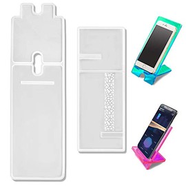 Juego de 2 moldes de resina para teléfono móvil siamés, molde de silicona para soporte de teléfono para manualidades, 1 largo, 1 corto