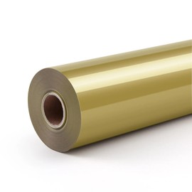 LOKLIK Gold Heat Transfer Vinyl Roll, 30.5 x 180cm - Iron-On HTV for T-Shirts & Fabrics - Durable Machine Washable Craft Vinyl for Use with Heat Press Machines