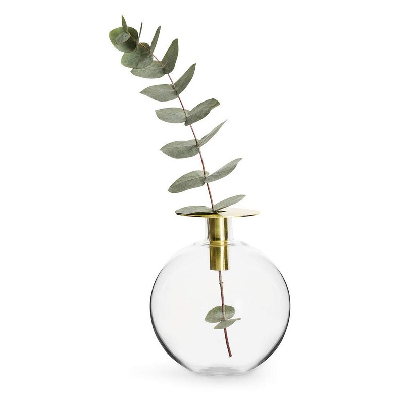 Sagaform Top Vase, Clear/Gold