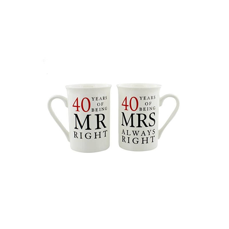 Pair Of Boxed 40 Years Of Being Mr Right &