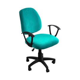 Chair Cover, Office Chair Cover, Office Swiss Cover, Full Cover, Fit, Work Chair Cover, Office, Chair Cover, Washable, Velvet Material (Gray, M)