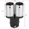 Car Exhaust Pipe, Stainless Steel Car Double Exhaust Pipe, Universal