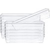 Kingrol 12 Pack Clear Drawer Organizers, 9 x 3 x