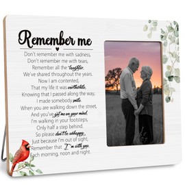 DIMSEOIUS In Memory of Loved One Gifts, Remember Me Picture Frame, Memorial Gift for Loss of Mom Dad, Fits 4x6 Photo