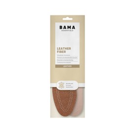 Bama Leather Fibre Insoles - Leather Shoe Insoles, Cushioning Shoe Protection, Recycled & Moisture Absorbing Leather Fibre, High-Quality Shoe Insoles for Adults, 1 Pair - 40/41 EUR