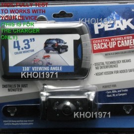 KHOI1971 CAR charger power adapter 4=F 4.3 IN SCREEN PKCOBU4 PEAK Wireless BACKUP camera