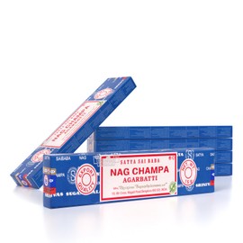 Satya Nag Champa Incense Sticks Agarbatti Incense Sticks Hand Rolled in India (6 Packs of 15 g)