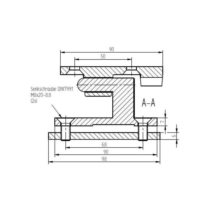 mb-m® 900226 Hinge Complete for Aluminium Board Profile Trailer Car