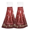 FFYHO Red Christmas Tree Hanging Kitchen Towel with Loop 2
