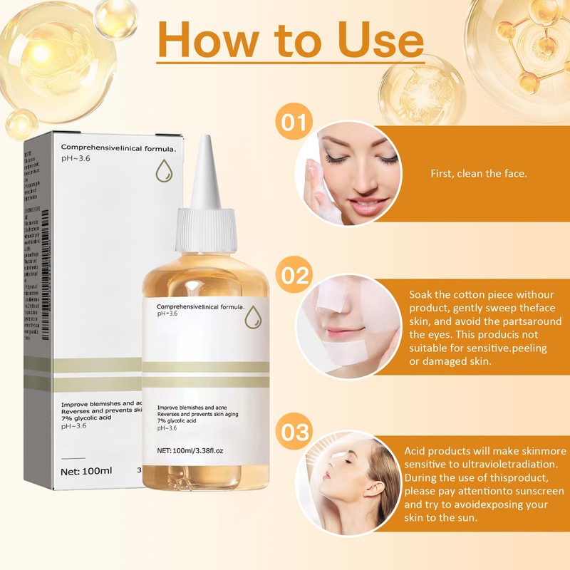100 ml Glycolic Acid Toner, Glycolic Acid Peeling 7% Ige