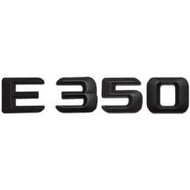 Generic ABS 3D Matte Black E 350 Letters Emblem Badge Replaces with E Class Side Supercharge Turbo Logo Car Styling Refitting Sticker E350, 000001