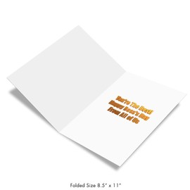 NobleWorks - 1 Jumbo Greeting Card for Boss (8.5 x 11 Inch) - Manager Gratitude, Thanks Notecard for Bosses - Great Boss from All J5862BOG-US
