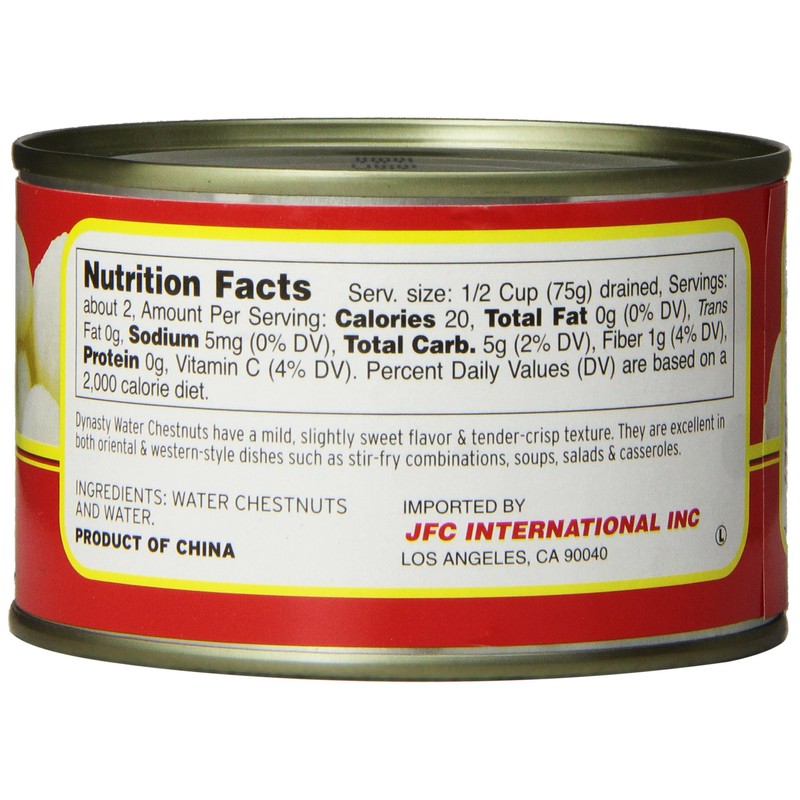 Dynasty Water Chestnuts, Whole, 8 oz