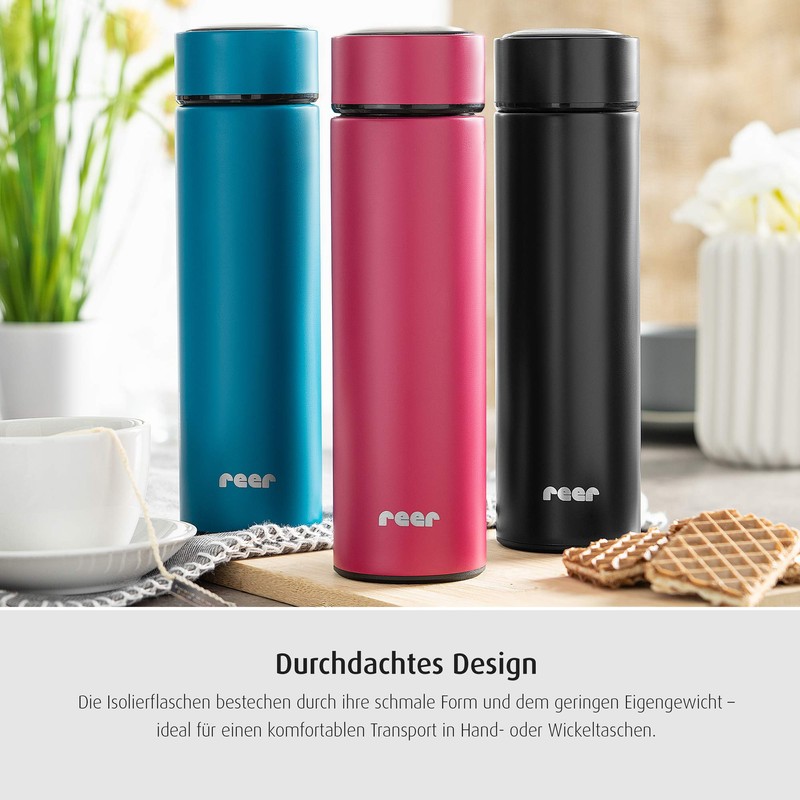 ColourDesign Stainless Steel Insulated Flask, 450 ml, Thermal Flask, Ideal