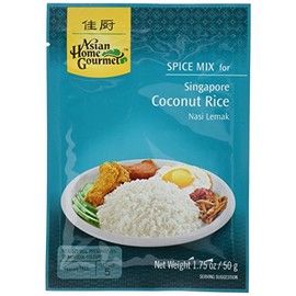Asian Home Gourmet Seasoning Paste Singapore Coconut Rice Pack of 6 (6 x 50 g)