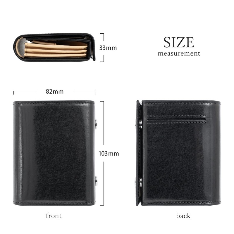 Dom Teporna Men's Mini Wallet, Large Capacity, 24 Cards, Bi-fold