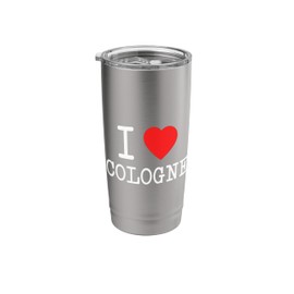 I Love Cologne Colonia Germany Carnival Heart Köln Cathedral Stainless Steel Insulated Tumbler