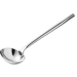 Huge Mexican Style Deep Metal Stainless Steel Stirring Deep Bowl Basting Spoon Cuchara Menear Revolver Onda De Pozolera Mole Birria Caldo Sopas Stews 31.4" Gigante