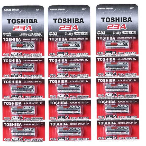 Toshiba Alkaline A23s A23 Gp23ae Mn21 23ga 12 Volt Battery (15 Batteries)