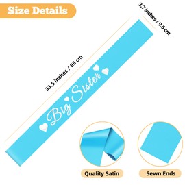 Big Sister Baby Shower Blue Decorations Gifts for Girls Promoted to Be New Big Sister Announcement Gender Reveals Sash Gifts for Daughters Teen for Welcome New Baby Party Supplies for Women