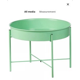 IKEA KULTURSKOG Light Green Indoor Plant Stand Diameter: 22 ¾ " Height: 16 ½ "