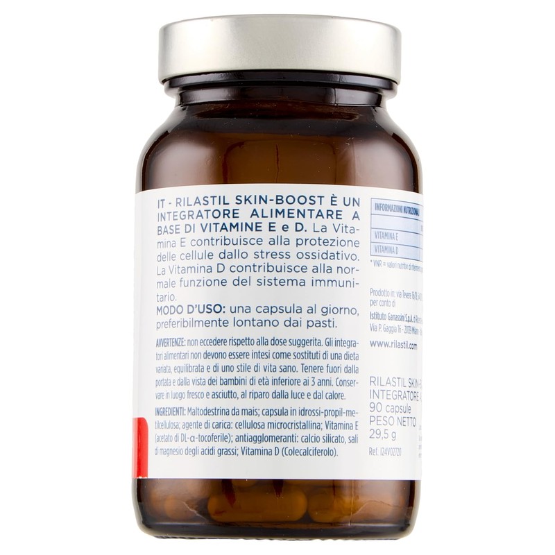 Rilastil Skin-Boost Integratore Alimentare a Base di Vitamine E e