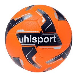 uhlsport 290 Ultra Lite Addglue Junior Children's Football Play and Training Ball, for Children up to 10 Years, Football Children, Arancio Fluo/Navy/Argento