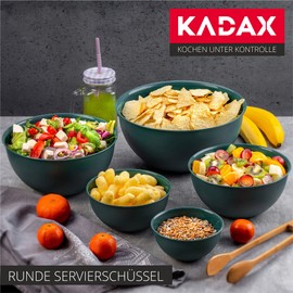 KADAX Plastic Bowl, Salad Bowl, Stackable Mixing Bowl, Plastic Bowl, Kitchen Bowl, Round Serving Bowl for Kitchen, Salad, Dough, Dishwasher Safe