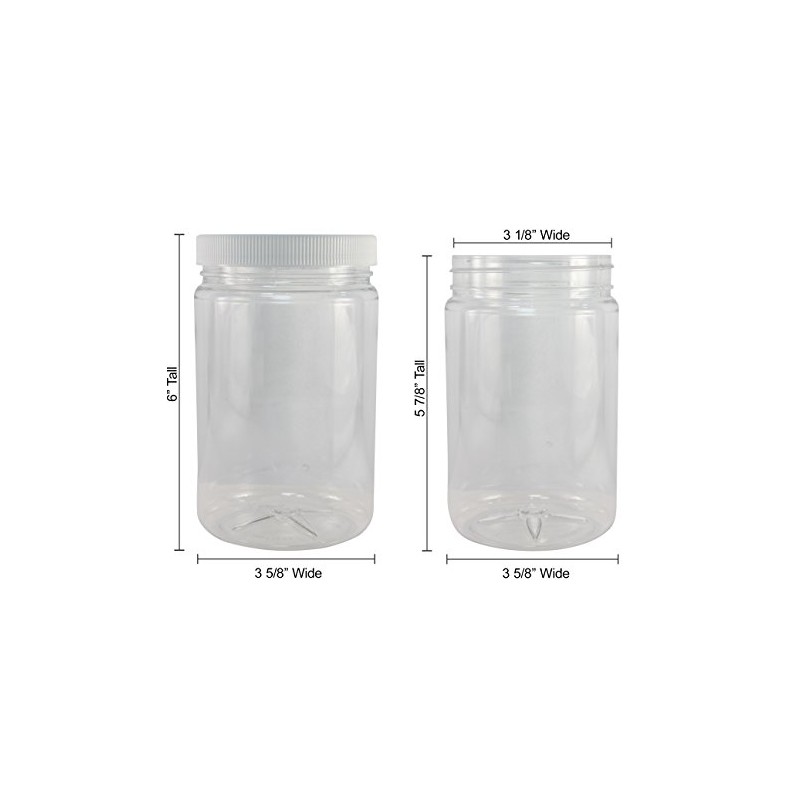 Pinnacle Mercantile 1 Gallon Plastic Jars with Screw on Lined