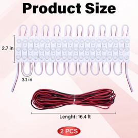 ecocstm 12V 120 LED Interior Lights for Trucks, Cargo Van Accessories, Ceiling Work Lights Kit, Enclosed Trailer Lights for Truck Van RV Boats Caravans (40 Modules, White)